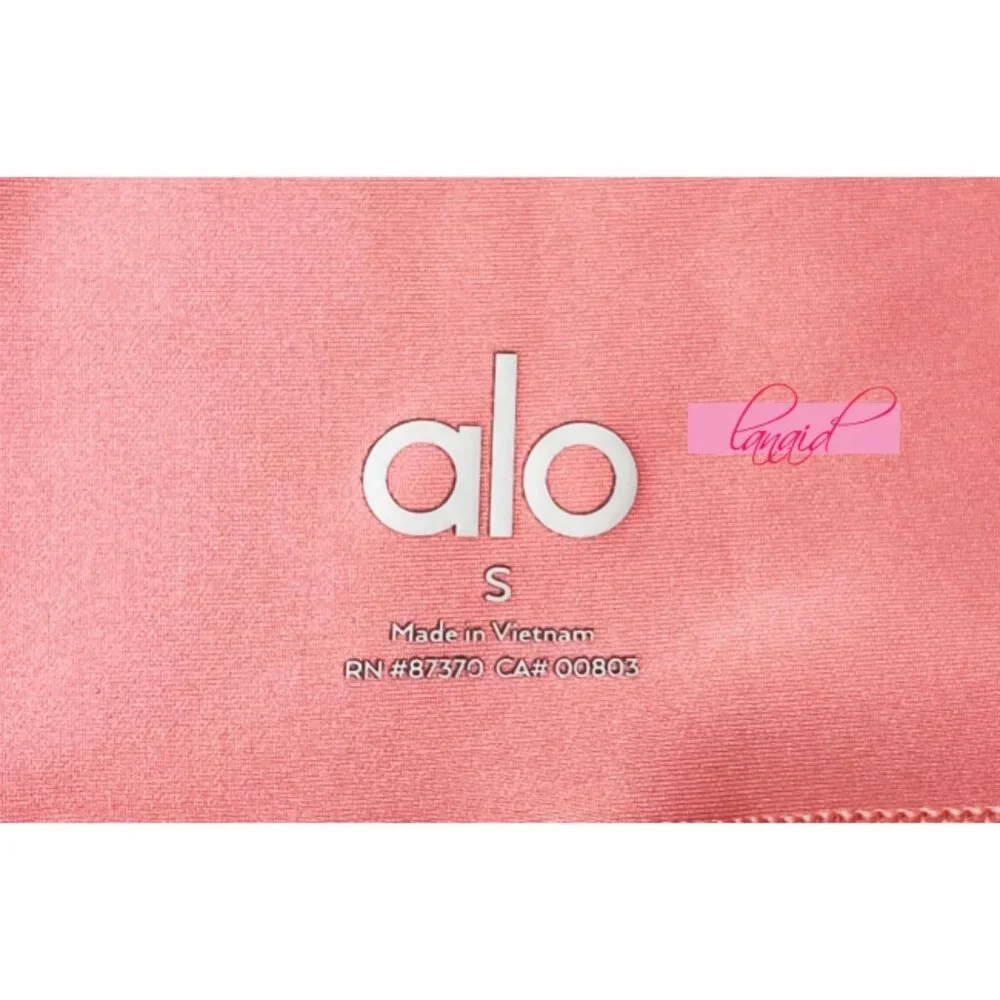 Alo 7/8 High-Waist Airlift Leggings Strawberry Lemonade Hi-Rise Tights Skinny S